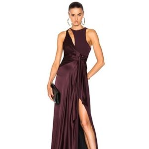 Cinq a Sept Silk Clemence Gown Navy- Size 4